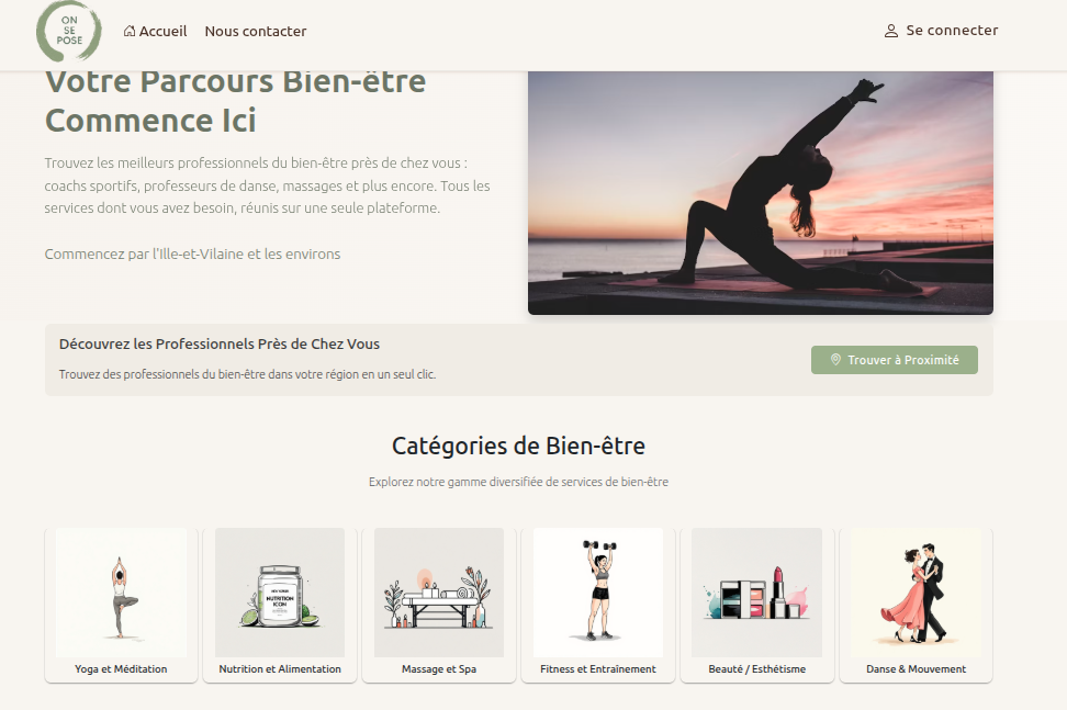 OnSepose.fr - Plateforme Bien-être